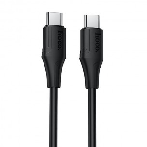 Дата кабель Hoco X124 Bien silicone Type-C to Type-C 60W (1m) Black