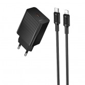 МЗП Borofone BAS75A Source PD30W (1USB-C) + кабель Type-C to Lightning Black МЗП Borofone BAS75A Source PD30W (1USB-C) + кабель Type-C to Lightning Black