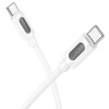 Дата кабель Borofone BX114 Structure Type-C to Type-C 60W (1m) White