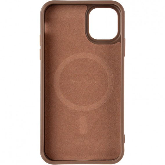 TPU чехол Carbon Protective with Magsafe для Apple iPhone 12 Pro / 12 (6.1 дюйма) Coffee