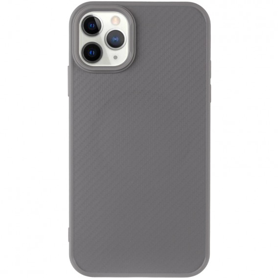 TPU чохол Carbon Protective with Magsafe для Apple iPhone 12 Pro / 12 (6.1") Grey