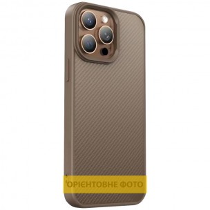 TPU чехол Carbon Protective with Magsafe для Apple iPhone 17 Air (6.5 дюйма) Coffee