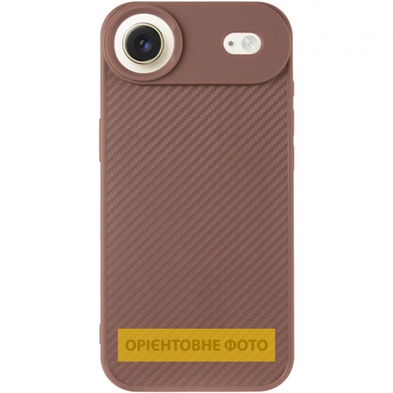 TPU чохол Carbon Protective with Magsafe для Apple iPhone 17 Air (6.5") Coffee