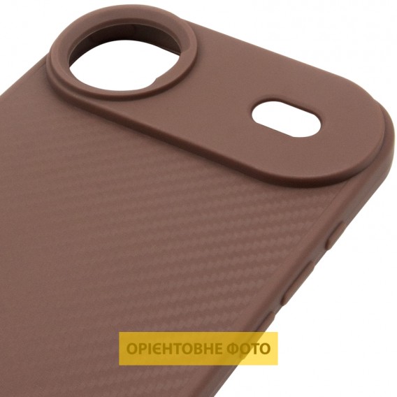 TPU чохол Carbon Protective with Magsafe для Apple iPhone 17 Air (6.5") Coffee