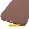 TPU чохол Carbon Protective with Magsafe для Apple iPhone 17 Air (6.5") Coffee