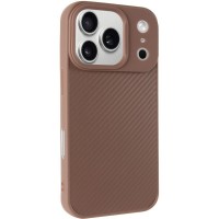 TPU чохол Carbon Protective with Magsafe для Apple iPhone 17 Pro (6.3") Coffee