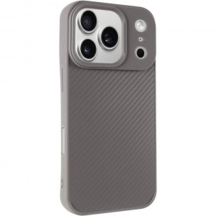 TPU чехол Carbon Protective with Magsafe для Apple iPhone 17 Pro (6.3 дюйма) Grey