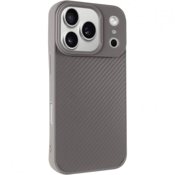 TPU чохол Carbon Protective with Magsafe для Apple iPhone 17 Pro (6.3") Grey