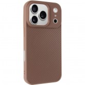Чехол для iPhone 18 Pro Max / 17 Pro Max Epik Carbon Protective with MagSafe, TPU, коричневый / Coffee