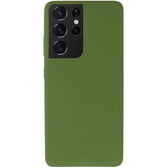 Чохол Silicone Cover Ummi Lakshmi (AA) для Samsung Galaxy S21 Ultra Зелений / Dark green