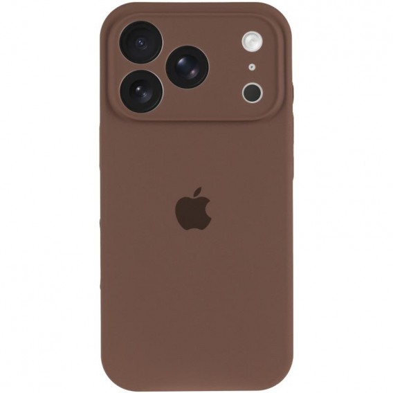 Чохол Silicone Case Full Camera Protective (AA) для Apple iPhone 17 Pro (6.3") Коричневий / Brown