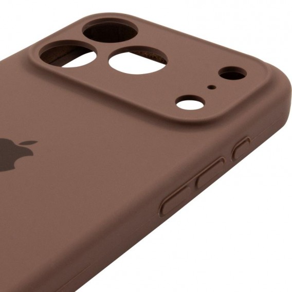 Чохол Silicone Case Full Camera Protective (AA) для Apple iPhone 17 Pro (6.3") Коричневий / Brown