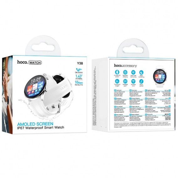 Смарт-годинник Hoco Y38 Smart sports watch (call version) Silver