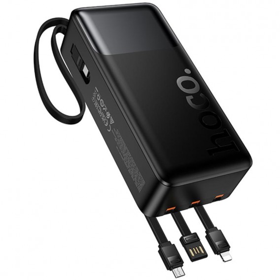 Портативний ЗП Power Bank Hoco J156B Founder 22.5W+PD20W with four cables 30000 mAh Black