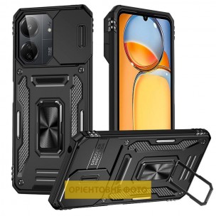 Ударостійкий чохол Camshield Army Ring для Xiaomi Redmi 15 (Global) Чорний / Black Ударостійкий чохол Camshield Army Ring для Xiaomi Redmi 15 (Global) Чорний / Black