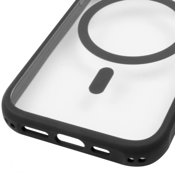 Чохол TPU+PC GETMAN Moon Clear with MagSafe для Apple iPhone 12 Pro (6.1") Black