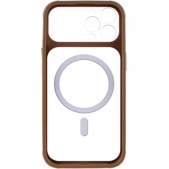 Чохол TPU+PC GETMAN Moon Clear with MagSafe для Apple iPhone 12 Pro (6.1") Brown