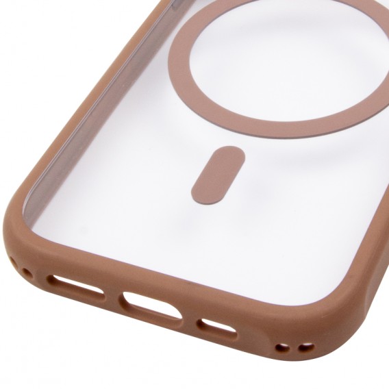 Чохол TPU+PC GETMAN Moon Clear with MagSafe для Apple iPhone 12 Pro (6.1") Brown