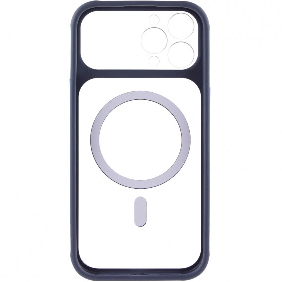 Чохол TPU+PC GETMAN Moon Clear with MagSafe для Apple iPhone 12 Pro (6.1") Blue