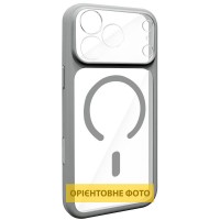 Чохол TPU+PC GETMAN Moon Clear with MagSafe для Apple iPhone 12 Pro (6.1") Grey