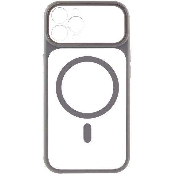 Чохол TPU+PC GETMAN Moon Clear with MagSafe для Apple iPhone 12 Pro (6.1") Grey