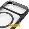 Чохол TPU+PC GETMAN Moon Clear with MagSafe для Apple iPhone 15 (6.1") Black