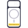 Чохол TPU+PC GETMAN Moon Clear with MagSafe для Apple iPhone 15 (6.1") Blue