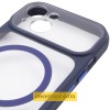 Чохол TPU+PC GETMAN Moon Clear with MagSafe для Apple iPhone 15 (6.1") Blue