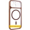Чохол TPU+PC GETMAN Moon Clear with MagSafe для Apple iPhone 15 (6.1") Brown