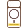 Чохол TPU+PC GETMAN Moon Clear with MagSafe для Apple iPhone 15 (6.1") Brown
