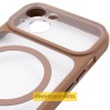 Чохол TPU+PC GETMAN Moon Clear with MagSafe для Apple iPhone 15 (6.1") Brown