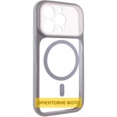 Чехол TPU+PC GETMAN Moon Clear with MagSafe для Apple iPhone 15 Pro (6.1 дюйма) Grey