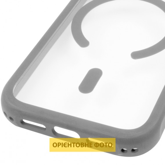 Чохол TPU+PC GETMAN Moon Clear with MagSafe для Apple iPhone 15 Pro (6.1") Grey