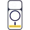 Чохол TPU+PC GETMAN Moon Clear with MagSafe для Apple iPhone 15 Pro (6.1") Blue