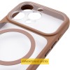 Чохол TPU+PC GETMAN Moon Clear with MagSafe для Apple iPhone 15 Pro (6.1") Brown