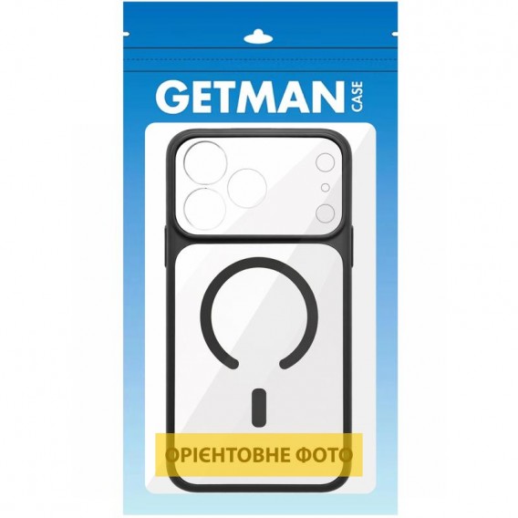 Чохол TPU+PC GETMAN Moon Clear with MagSafe для Apple iPhone 15 Pro Max (6.7") Black