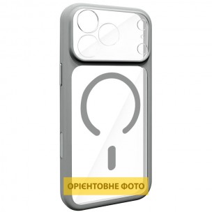 Чохол TPU+PC GETMAN Moon Clear with MagSafe для Apple iPhone 15 Pro Max (6.7") Grey Чохол TPU+PC GETMAN Moon Clear with MagSafe для Apple iPhone 15 Pro Max (6.7") Grey