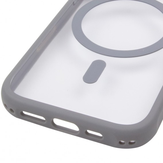 Чохол TPU+PC GETMAN Moon Clear with MagSafe для Apple iPhone 16 (6.1") Grey