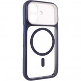 Чехол TPU+PC GETMAN Moon Clear with MagSafe для Apple iPhone 16 (6.1 дюйма) Blue