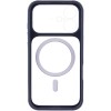 Чохол TPU+PC GETMAN Moon Clear with MagSafe для Apple iPhone 16 (6.1") Blue