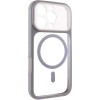 Чохол TPU+PC GETMAN Moon Clear with MagSafe для Apple iPhone 16 Pro (6.3") Grey
