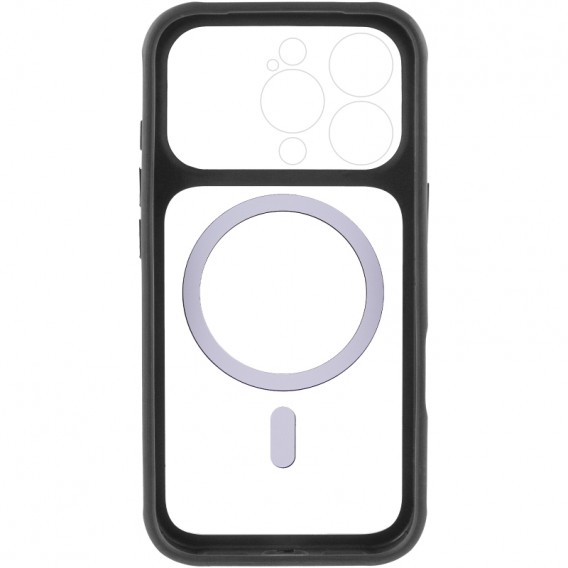 Чохол TPU+PC GETMAN Moon Clear with MagSafe для Apple iPhone 16 Pro Max (6.9") Black