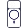 Чохол TPU+PC GETMAN Moon Clear with MagSafe для Apple iPhone 16 Pro Max (6.9") Blue