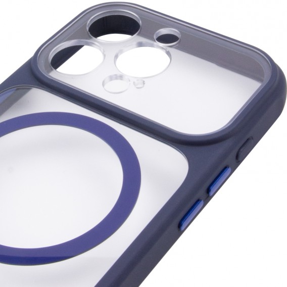 Чохол TPU+PC GETMAN Moon Clear with MagSafe для Apple iPhone 16 Pro Max (6.9") Blue