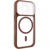 Чехол TPU+PC GETMAN Moon Clear with MagSafe для Apple iPhone 16 Pro Max (6.9 дюйма) Brown