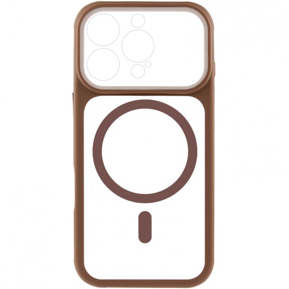 Чохол TPU+PC GETMAN Moon Clear with MagSafe для Apple iPhone 16 Pro Max (6.9") Brown
