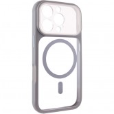 Чехол TPU+PC GETMAN Moon Clear with MagSafe для Apple iPhone 16 Pro Max (6.9 дюйма) Grey