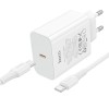 МЗП Hoco C162A Source PD40W (1USB-C) + кабель Type-C to Type-C White