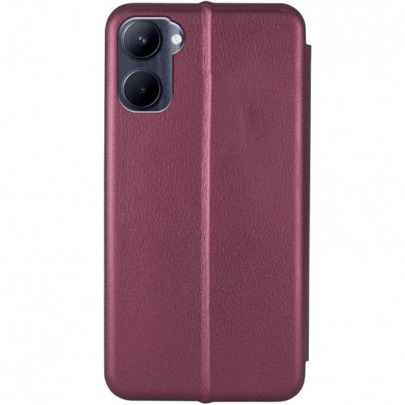Шкіряний чохол-книжка Classy для Realme C33 Бордовий