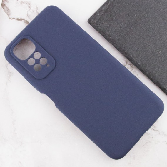 Чехол Silicone Cover Lakshmi Full Camera (AAA) для Xiaomi Redmi Note 11 (Global) / Note 11S Темно-синий / Midnight blue